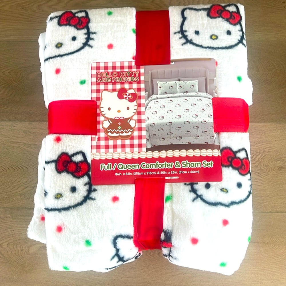❤️NEW!!!❤️RARE! Hello Kitty Comforter and Sham Set Full/Queen.